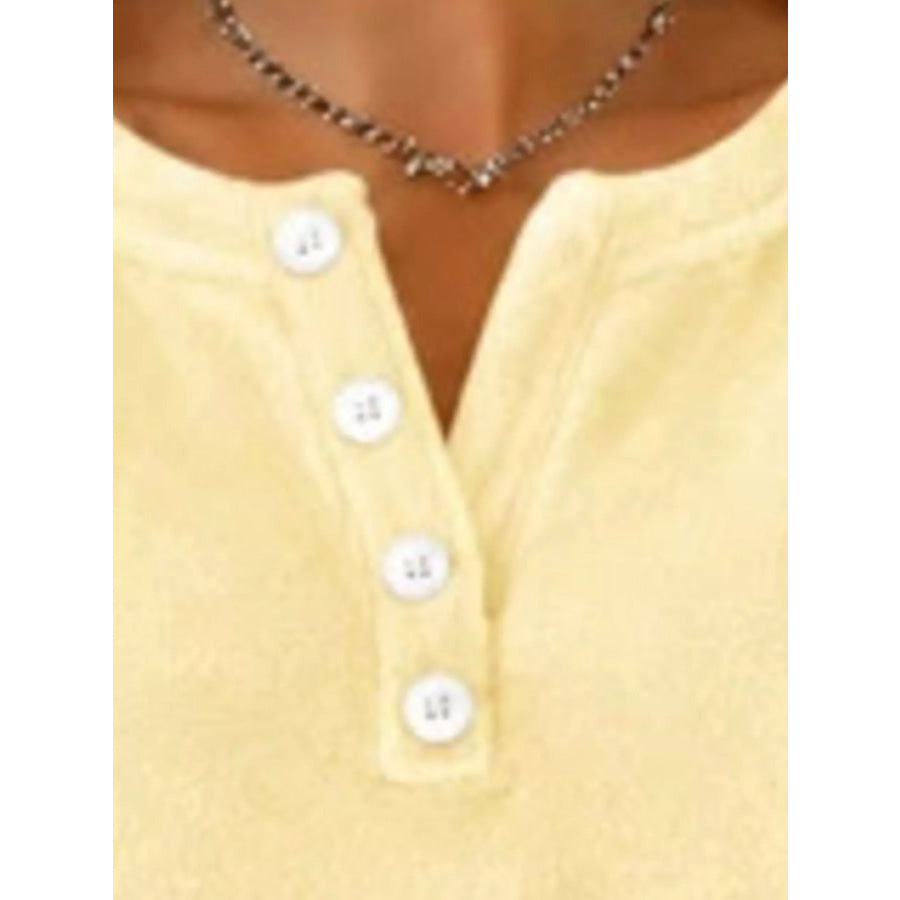 Button Detail Dropped Shoulder Sweatshirt Apparel and Accessories
