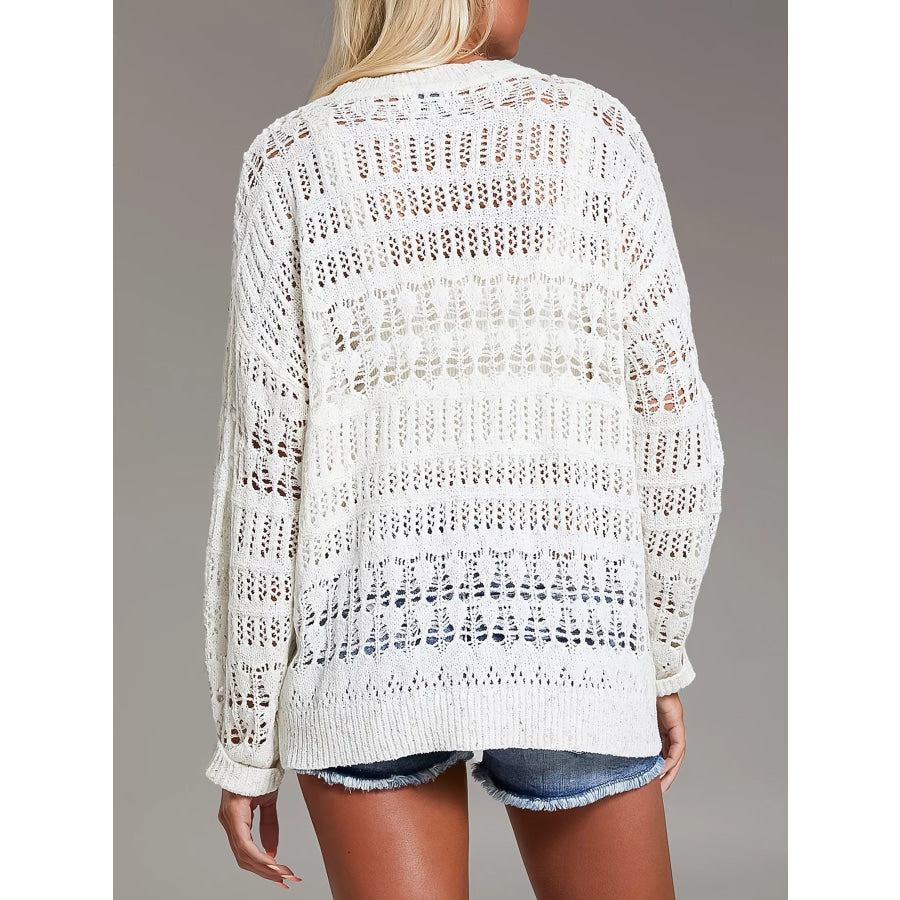 Button-Detail Knit Cover Up Apparel and Accessories