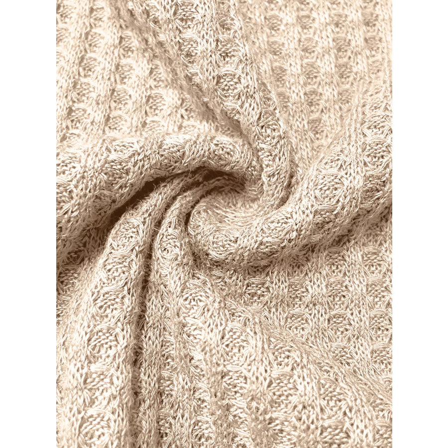 Button Detail Knitted Casual Top Apparel and Accessories