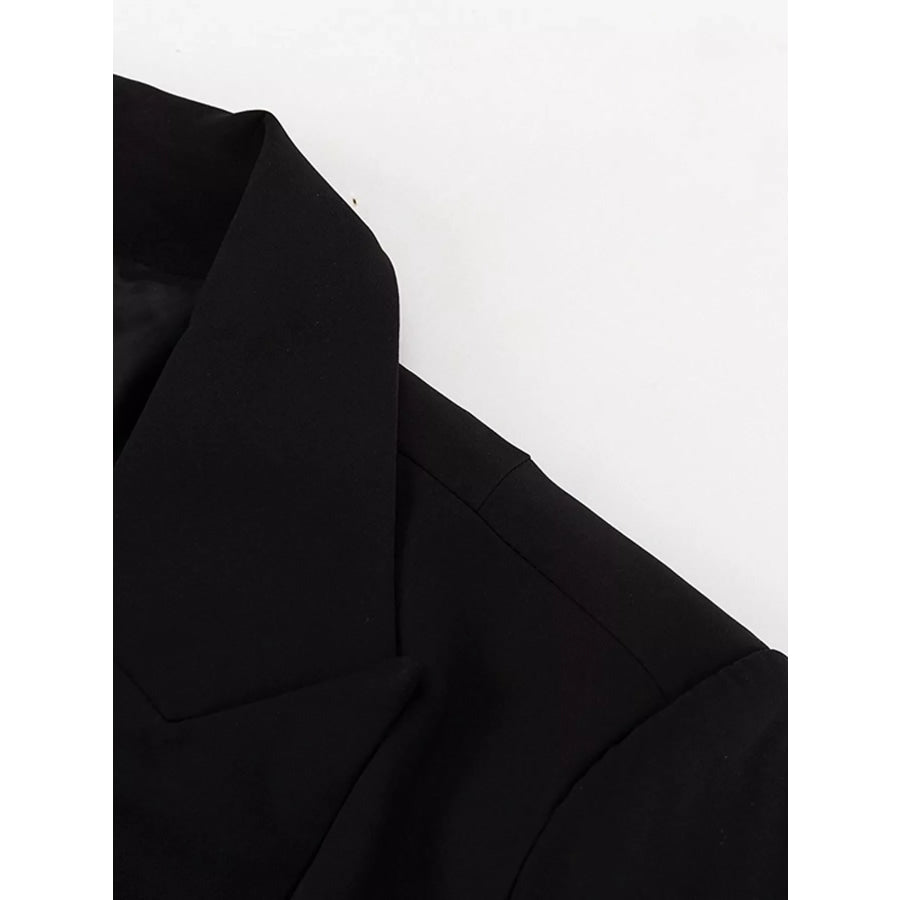 Button-Down Blazer Dress with Cut-out Waist Apparel and Accessories