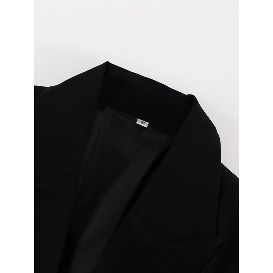 Button-Down Blazer Dress with Cut-out Waist Apparel and Accessories