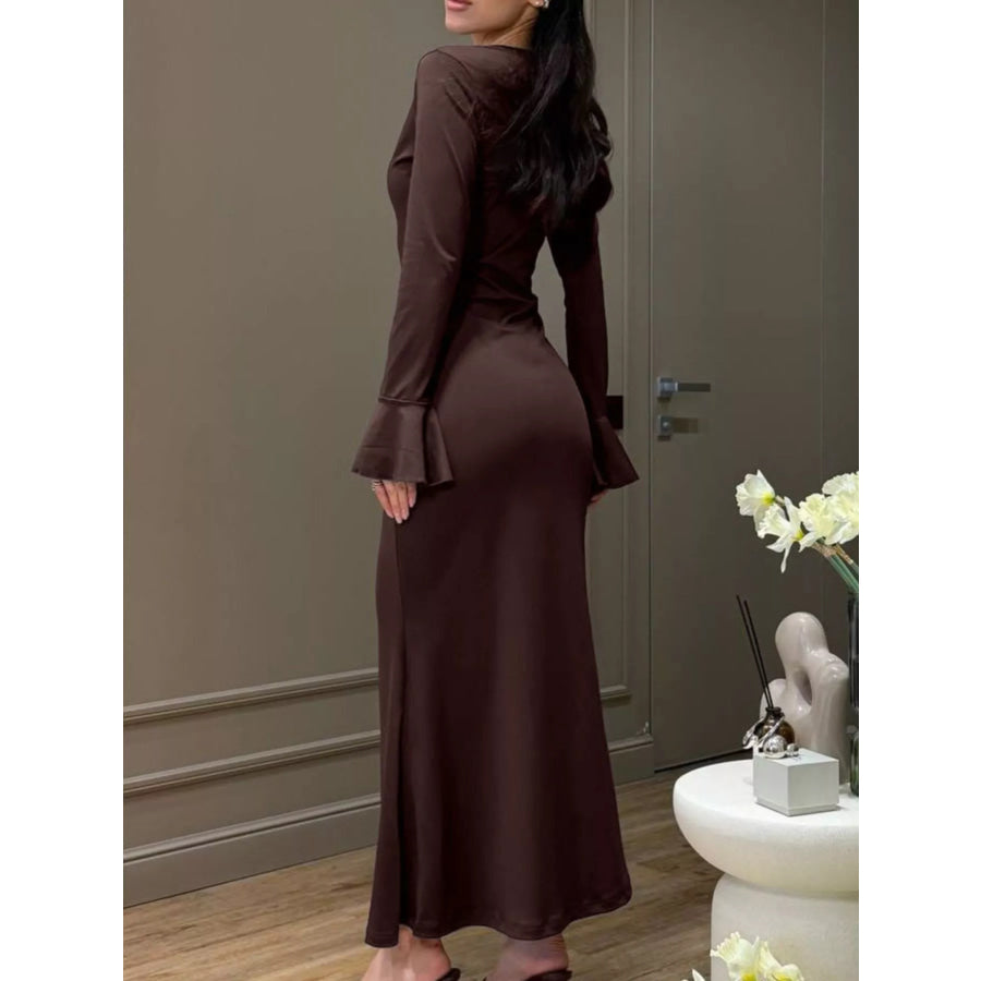 Button-Down Bodycon Maxi Dress Apparel and Accessories