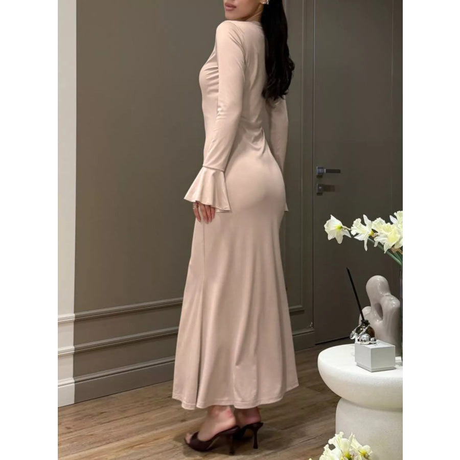 Button-Down Bodycon Maxi Dress Apparel and Accessories