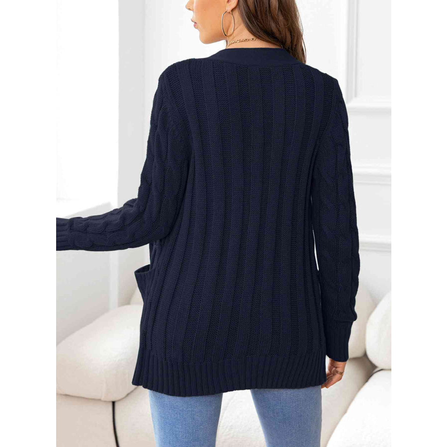 Button Down Cable - Knit Cardigan Apparel and Accessories