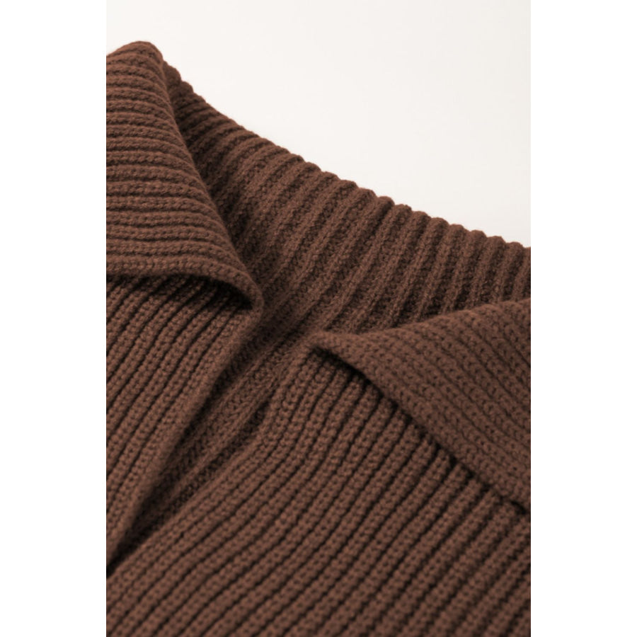 Button Down Collared Neck Cardigan Apparel and Accessories