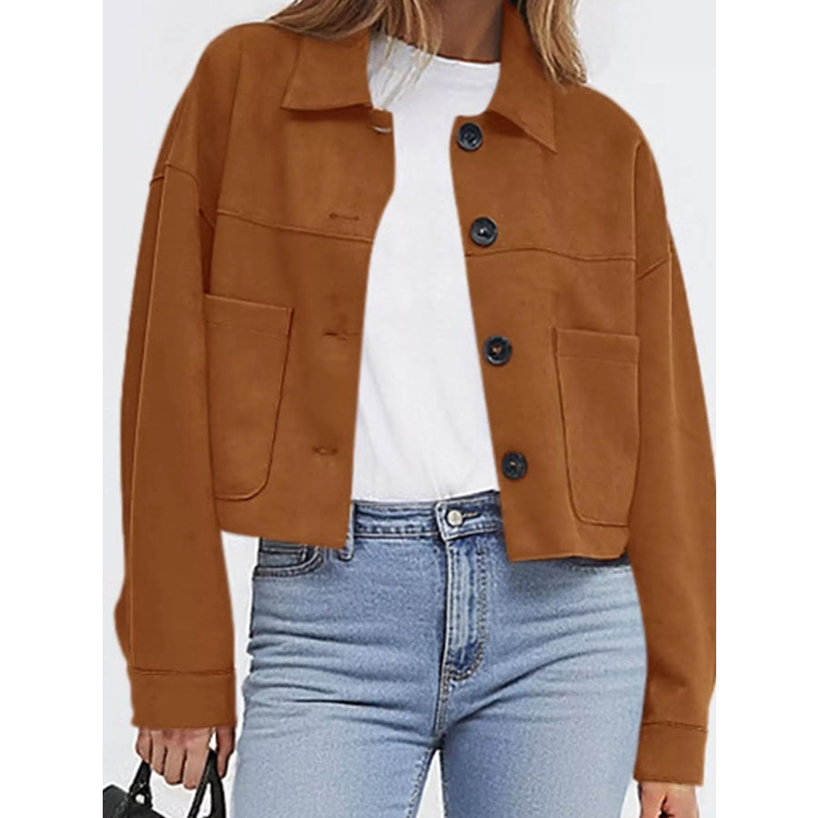 Button-Down Cropped Jacket Apparel and Accessories