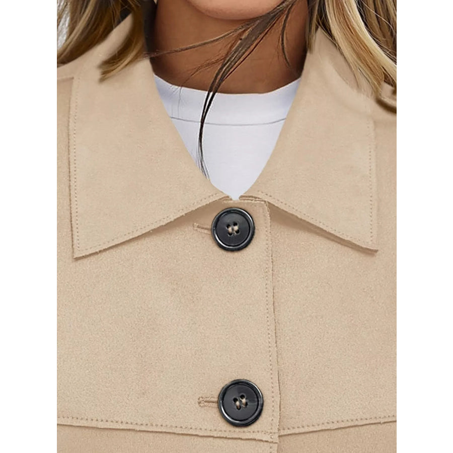 Button-Down Cropped Jacket Apparel and Accessories
