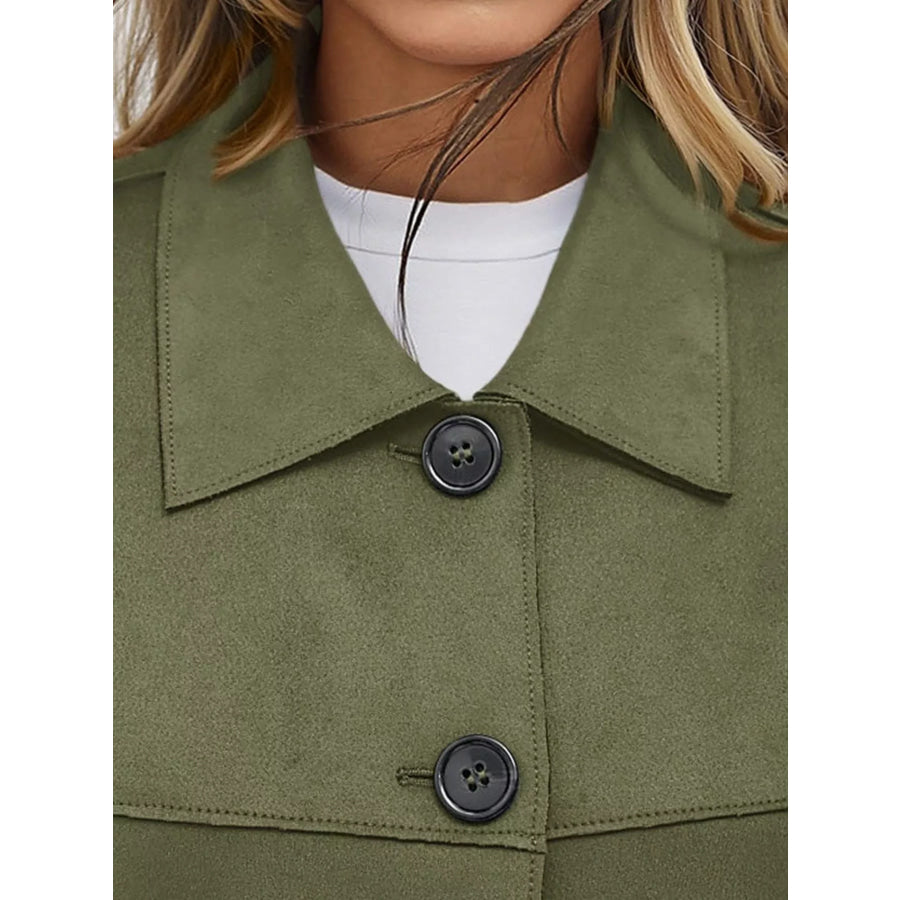 Button-Down Cropped Jacket Apparel and Accessories