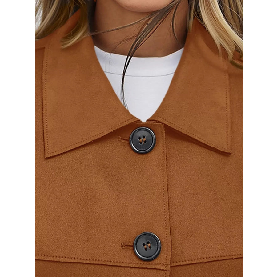 Button-Down Cropped Jacket Apparel and Accessories