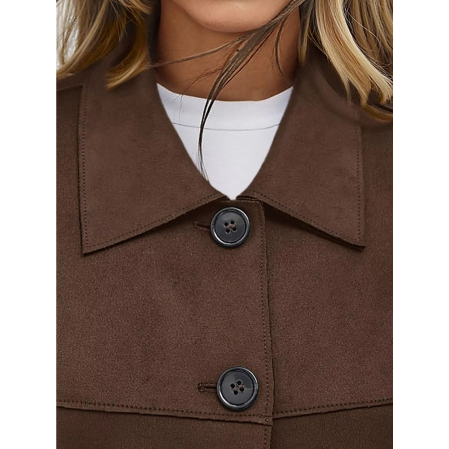 Button-Down Cropped Jacket Apparel and Accessories