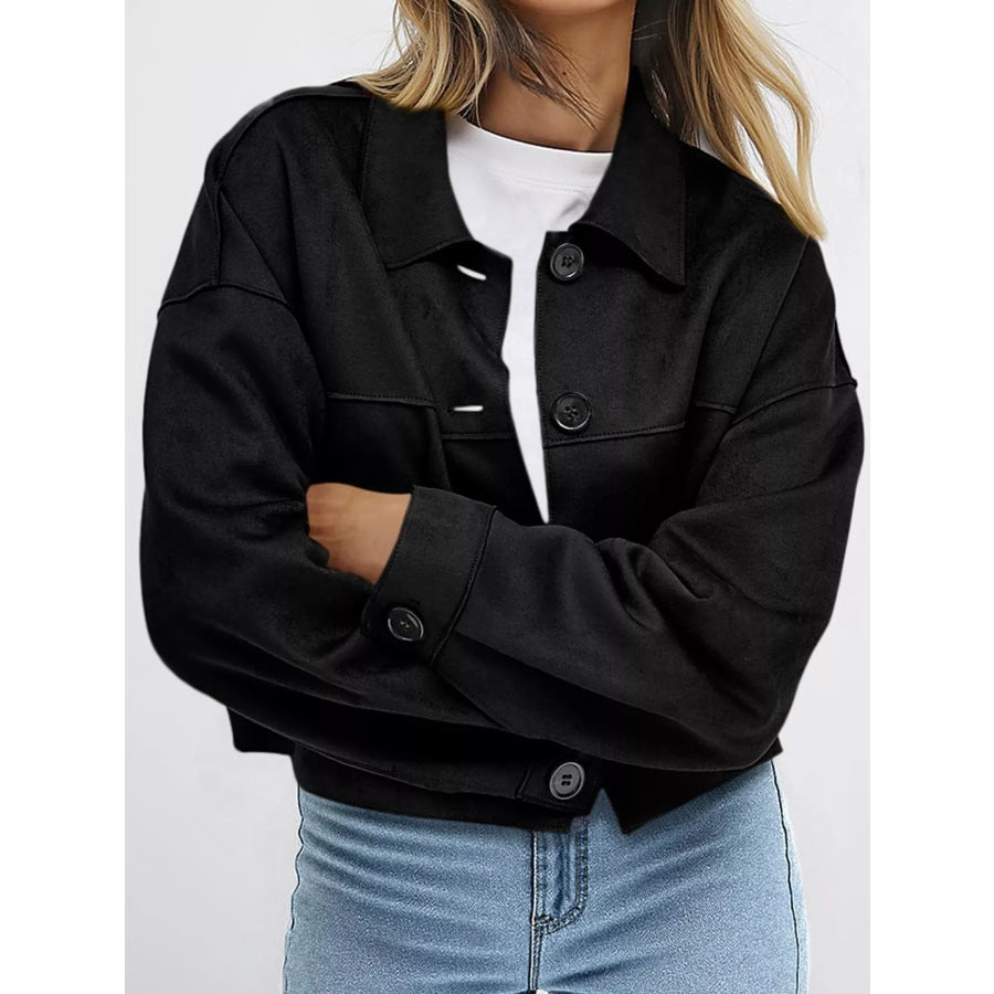 Button-Down Cropped Jacket Apparel and Accessories