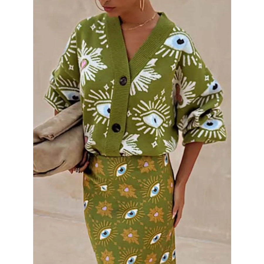 Button-Down Dropped Shoulder Cardigan Apparel and Accessories