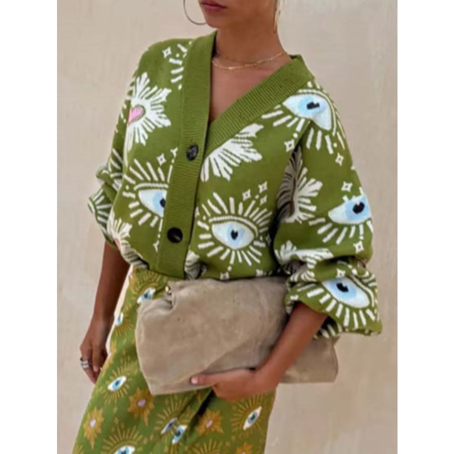 Button-Down Dropped Shoulder Cardigan Apparel and Accessories