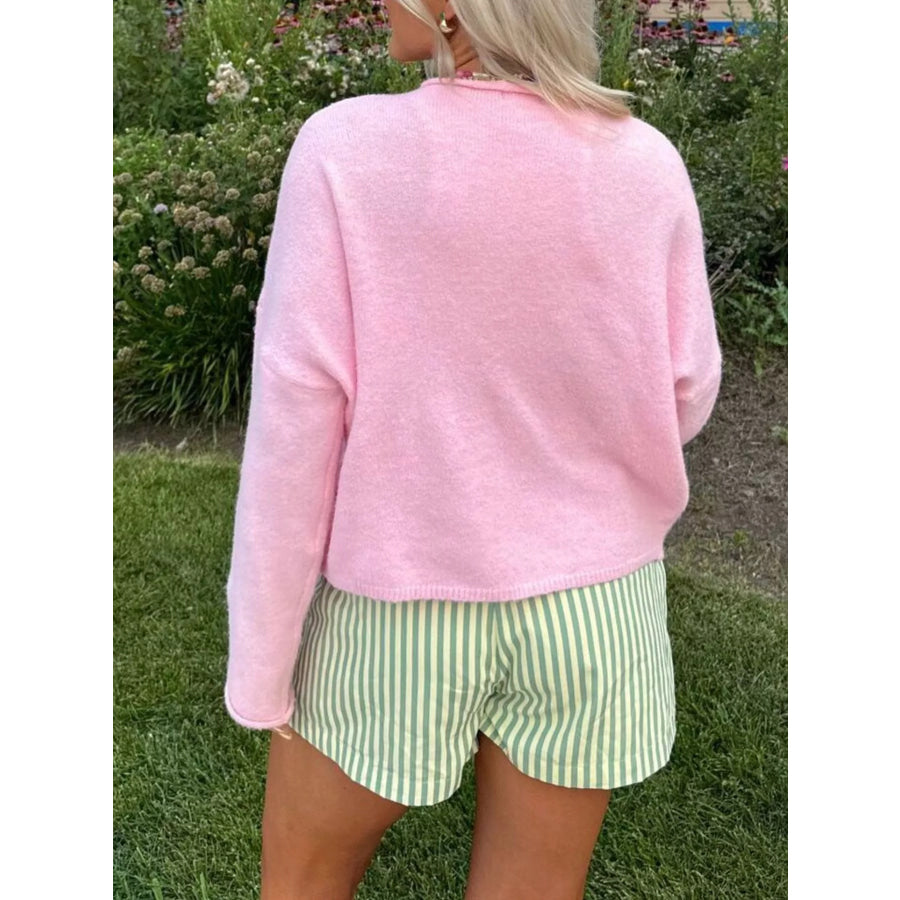 Button-Down Dropped Shoulder Cardigan Apparel and Accessories