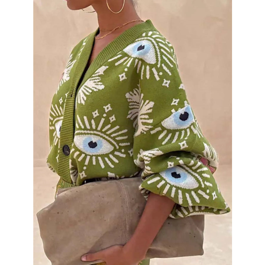 Button-Down Dropped Shoulder Cardigan Apparel and Accessories