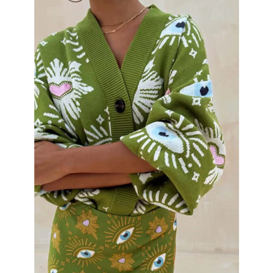 Button-Down Dropped Shoulder Cardigan Apparel and Accessories