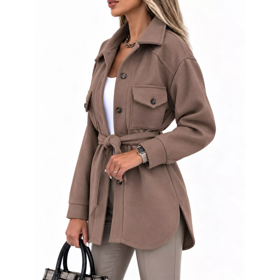 Button-Down Dropped Shoulder Outerwear Apparel and Accessories