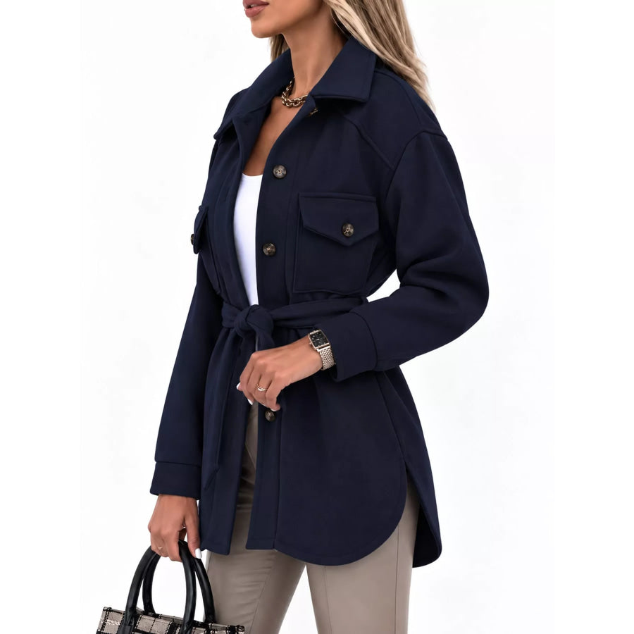 Button-Down Dropped Shoulder Outerwear Apparel and Accessories