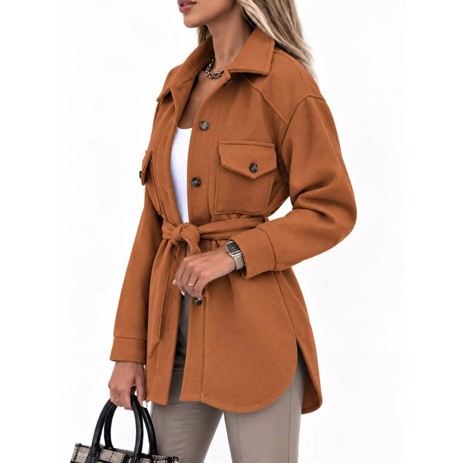 Button-Down Dropped Shoulder Outerwear Apparel and Accessories