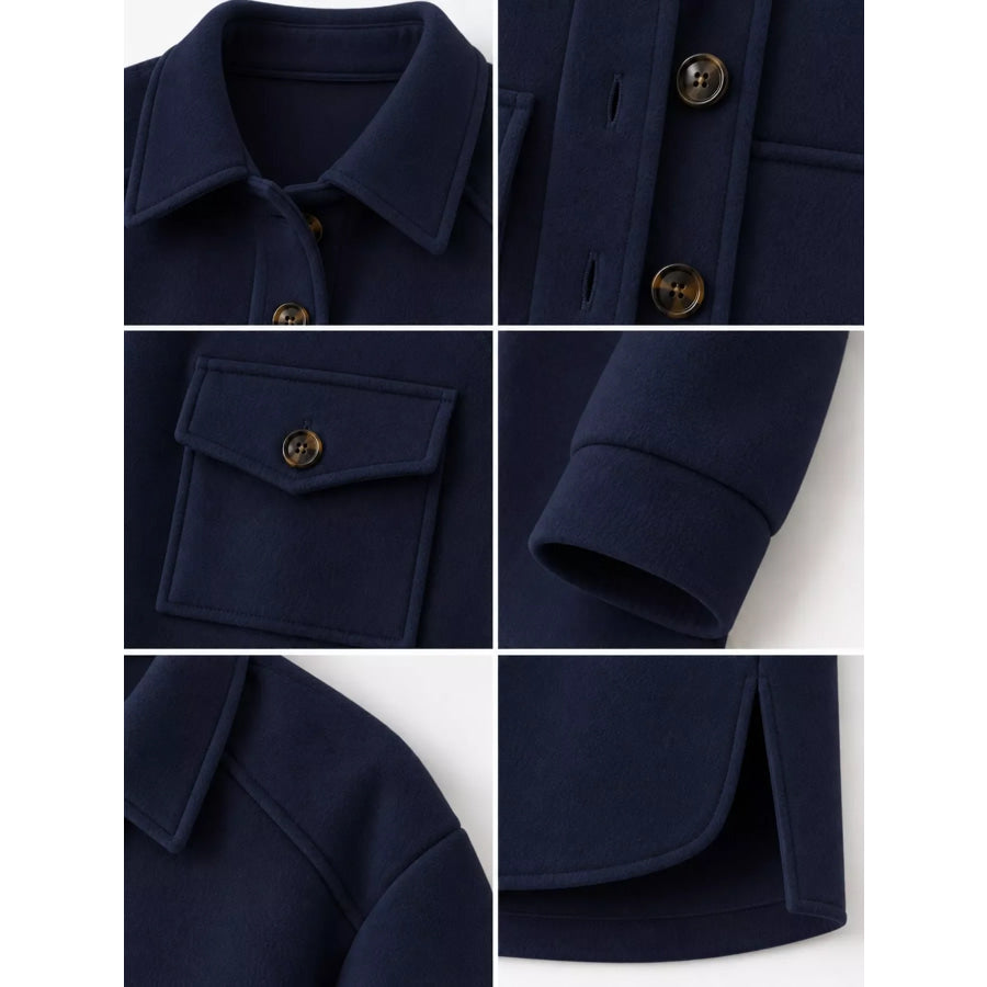 Button-Down Dropped Shoulder Outerwear Apparel and Accessories