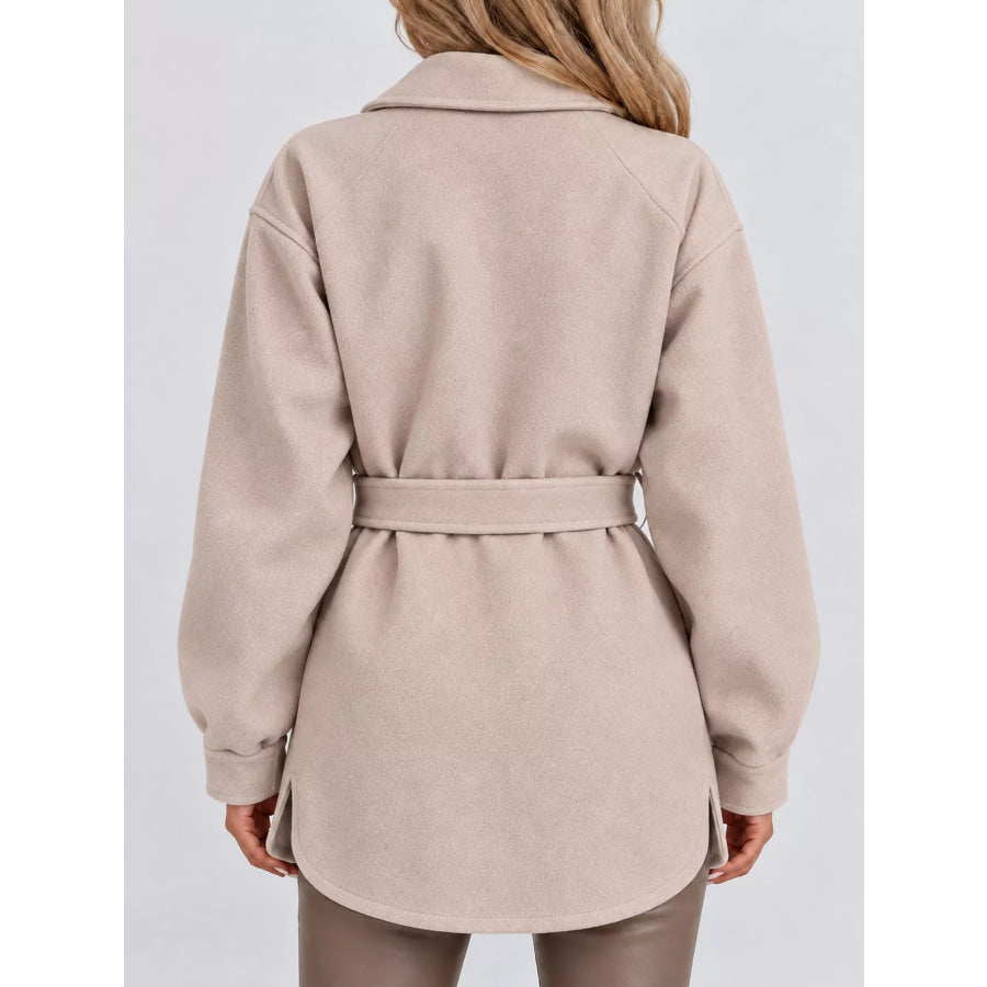 Button-Down Dropped Shoulder Outerwear Apparel and Accessories