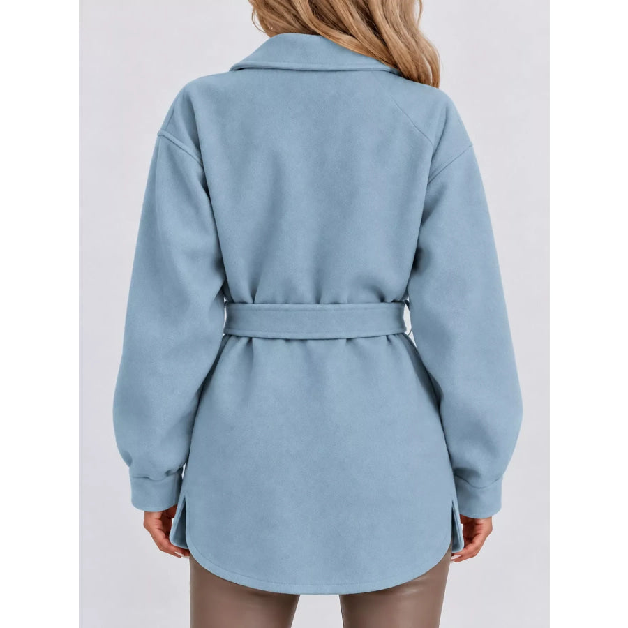 Button-Down Dropped Shoulder Outerwear Apparel and Accessories