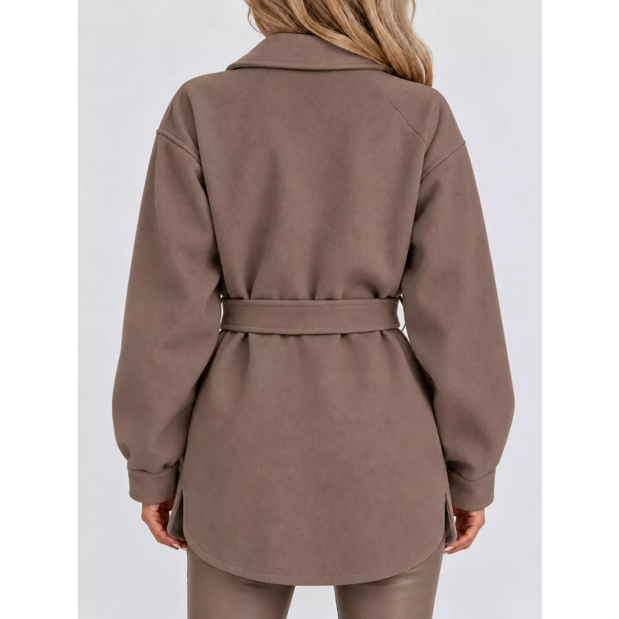 Button-Down Dropped Shoulder Outerwear Apparel and Accessories