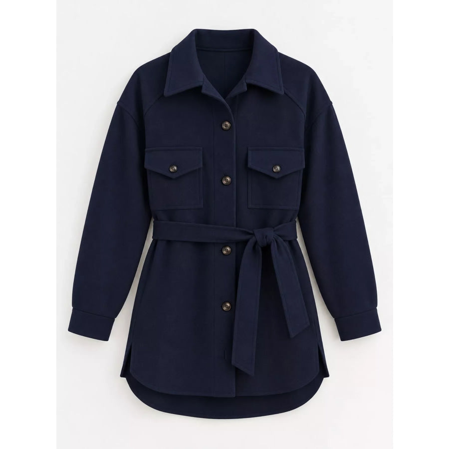 Button-Down Dropped Shoulder Outerwear Apparel and Accessories