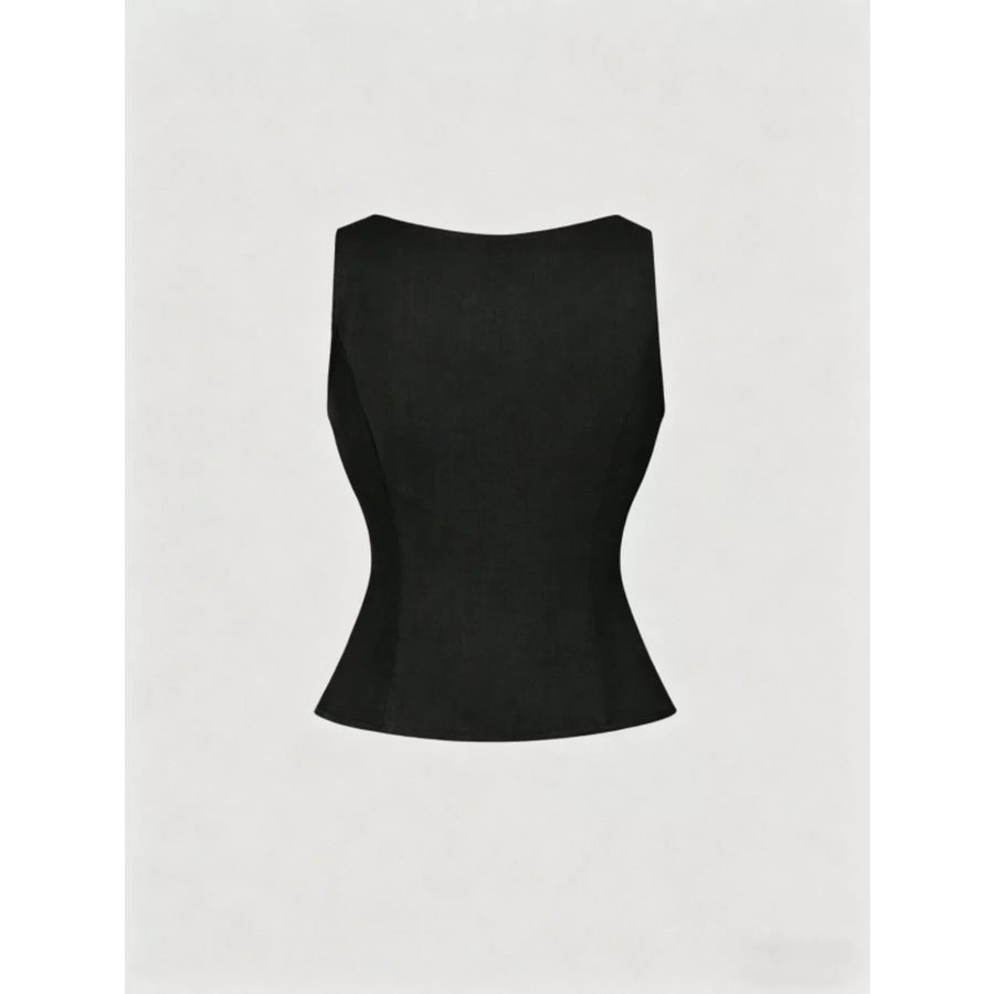 Button-Down Embellished Vest Apparel and Accessories