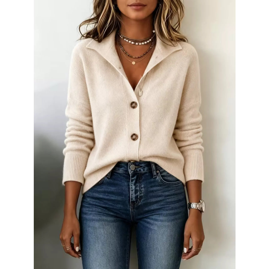 Button-Down Knit Cardigan Apparel and Accessories