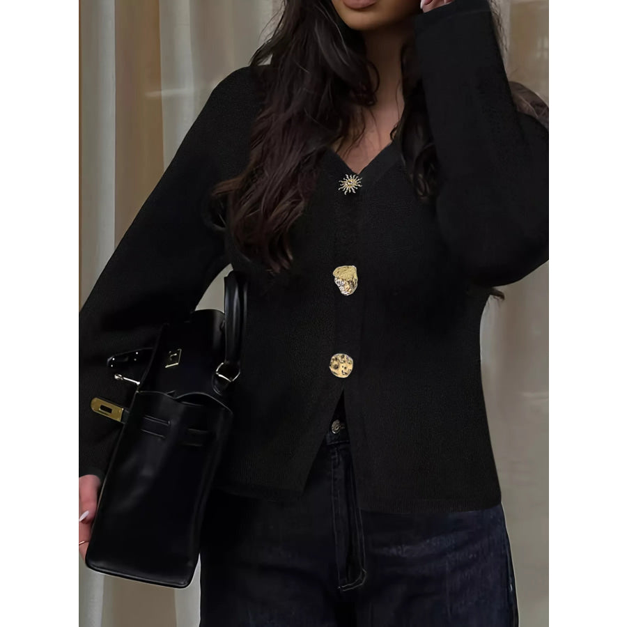 Button-Down Knit Cardigan Apparel and Accessories