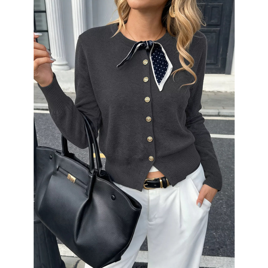 Button-Down Knit Cardigan Apparel and Accessories
