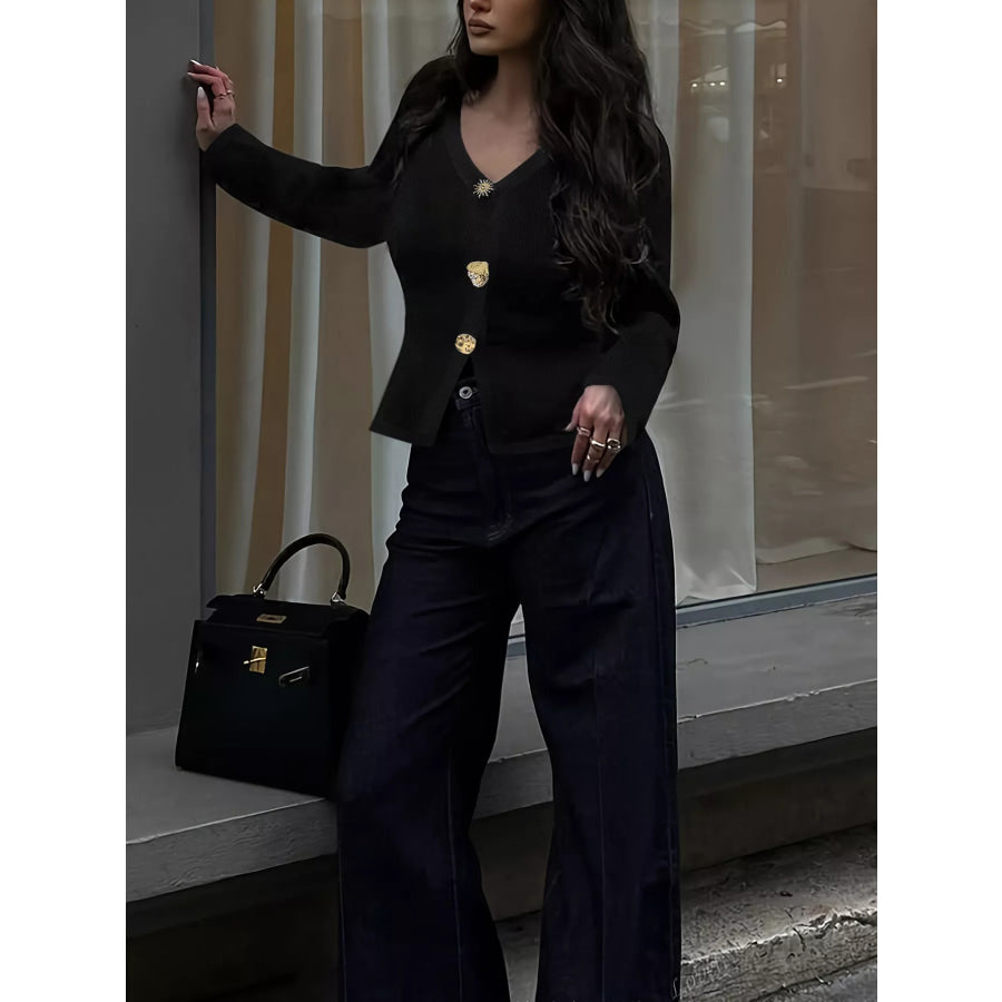 Button-Down Knit Cardigan Apparel and Accessories