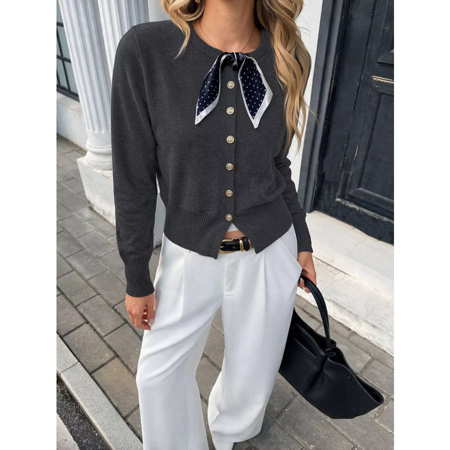 Button-Down Knit Cardigan Apparel and Accessories