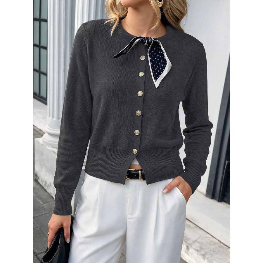 Button-Down Knit Cardigan Apparel and Accessories