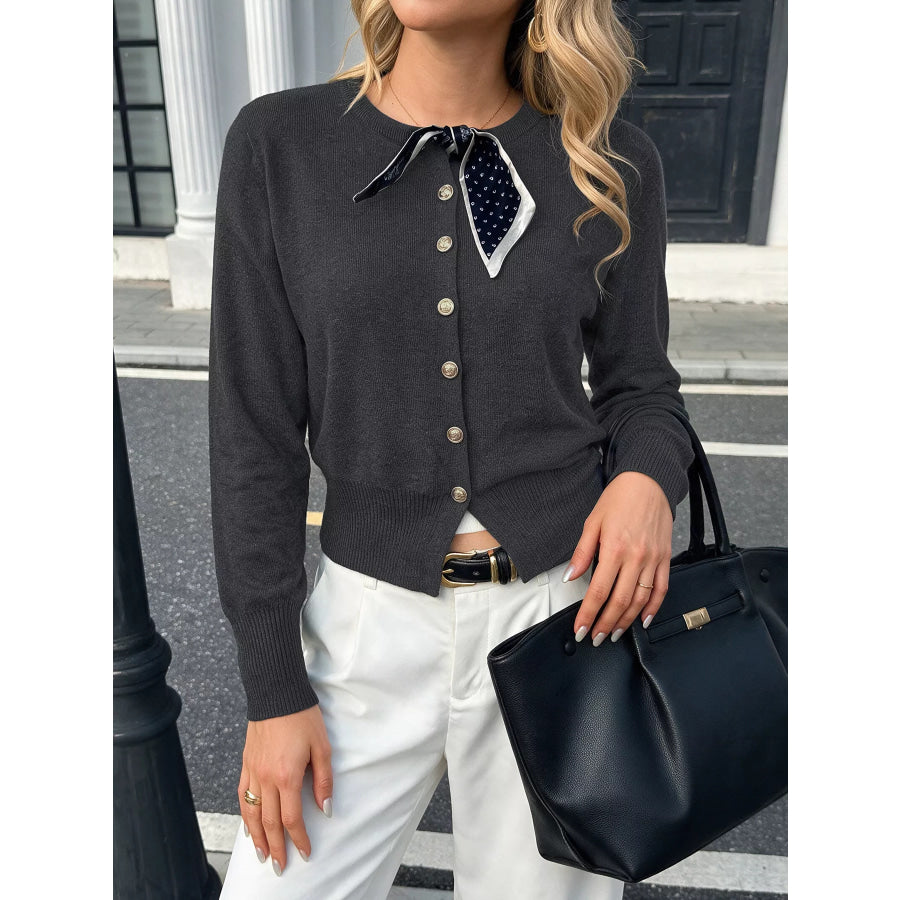 Button-Down Knit Cardigan Apparel and Accessories