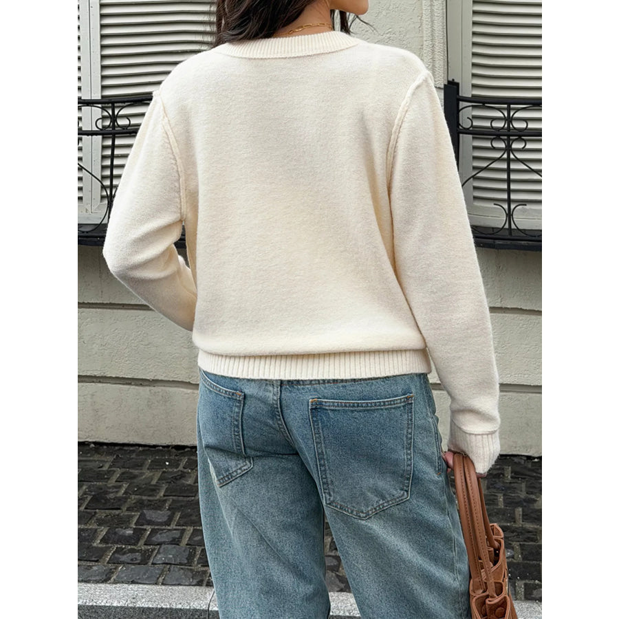 Button-Down Knit Cardigan Apparel and Accessories