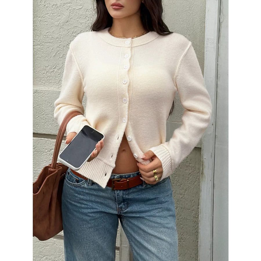 Button-Down Knit Cardigan Apparel and Accessories