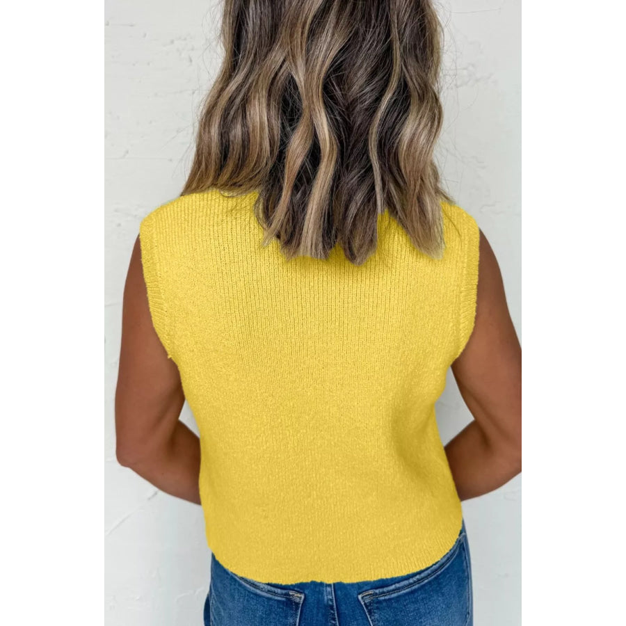 Button-Down Knit Sweater Vest Apparel and Accessories