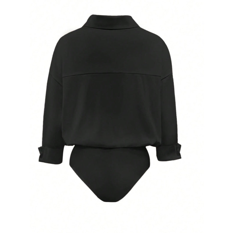 Button-Down Long Sleeve Bodysuit Apparel and Accessories