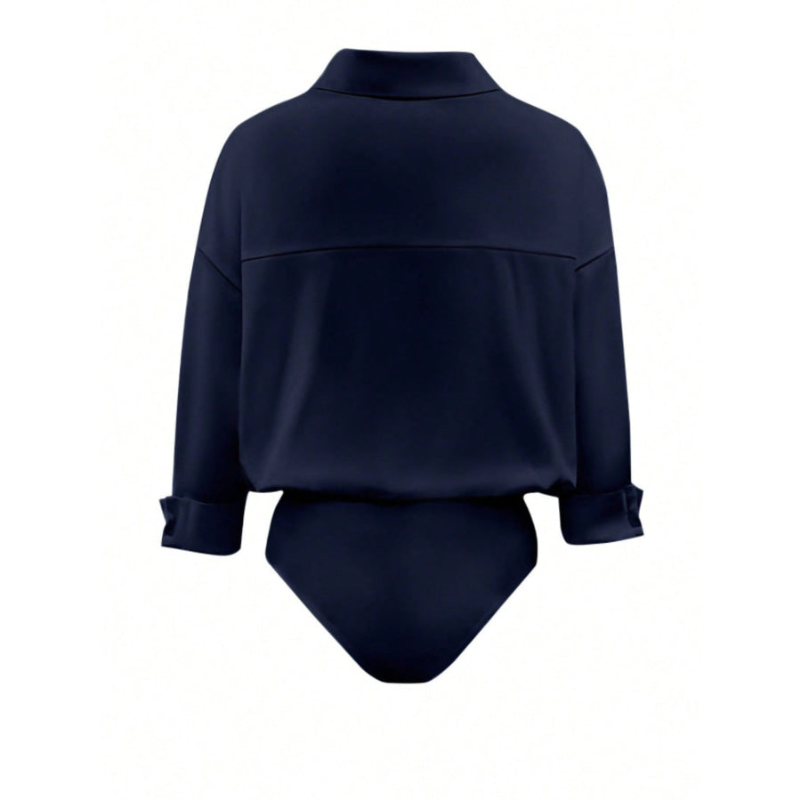 Button-Down Long Sleeve Bodysuit Apparel and Accessories