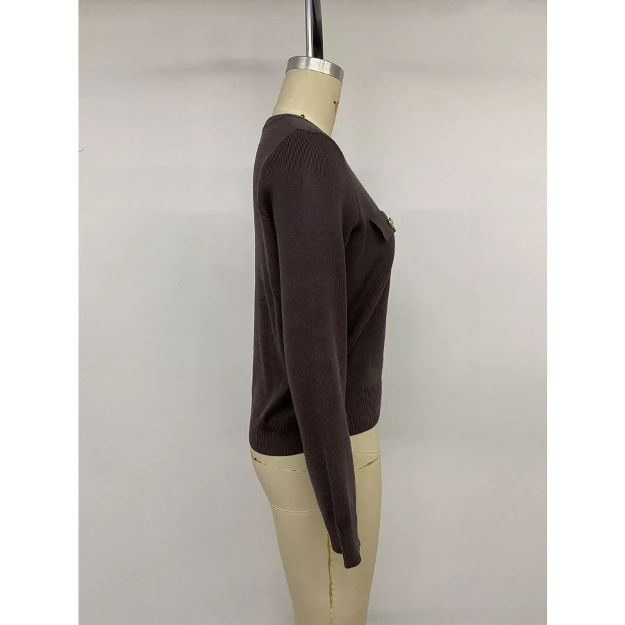 Button Down Long Sleeve Cardigan Apparel and Accessories