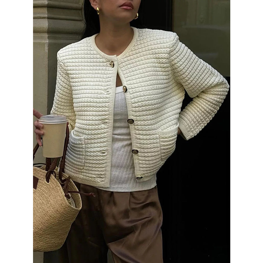 Button-Down Long Sleeve Cardigan Apparel and Accessories