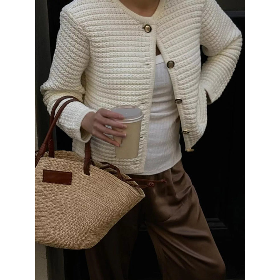 Button-Down Long Sleeve Cardigan Apparel and Accessories