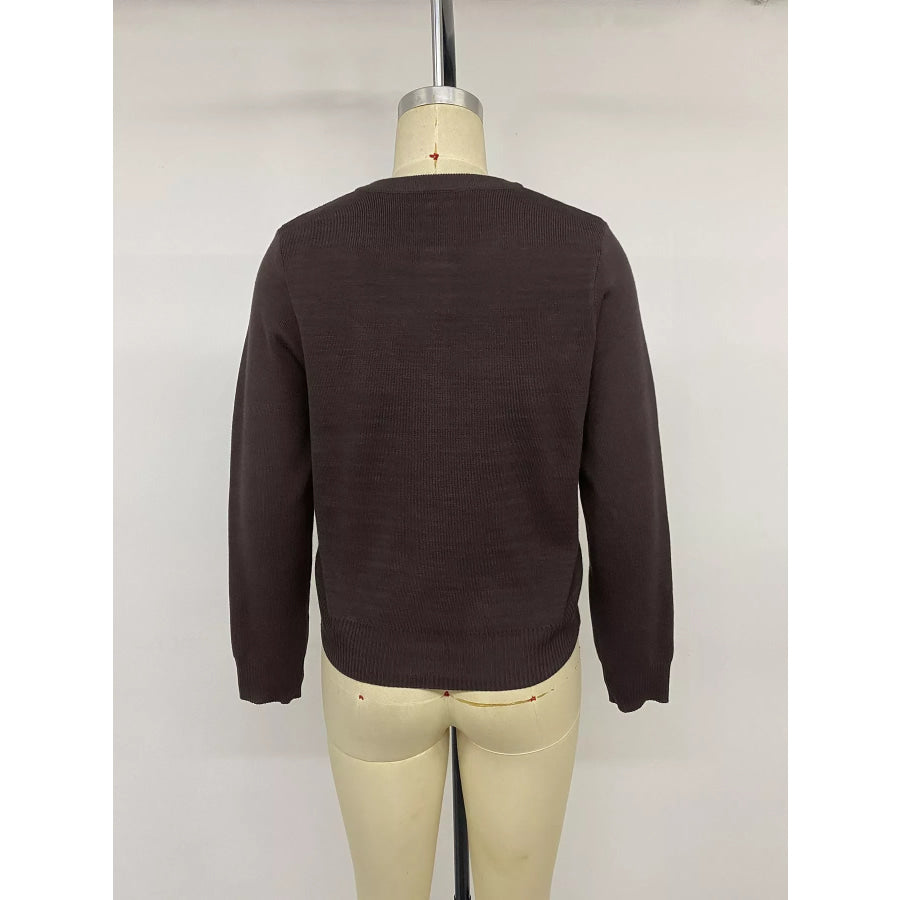 Button Down Long Sleeve Cardigan Apparel and Accessories
