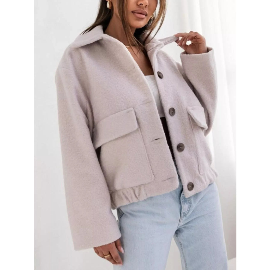 Button-Down Long Sleeve Outerwear Apparel and Accessories