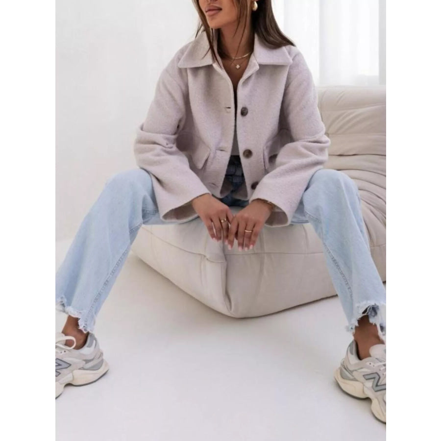 Button-Down Long Sleeve Outerwear Apparel and Accessories