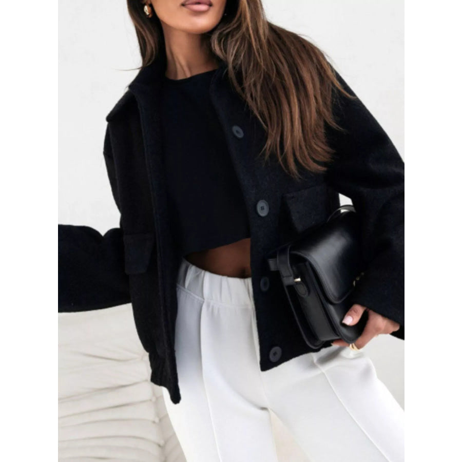 Button-Down Long Sleeve Outerwear Apparel and Accessories