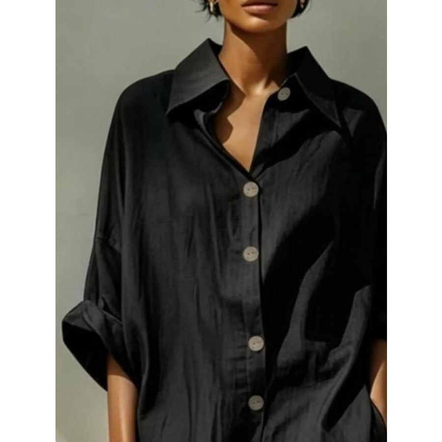 Button-Down Long Sleeve Shirt Dress Apparel and Accessories