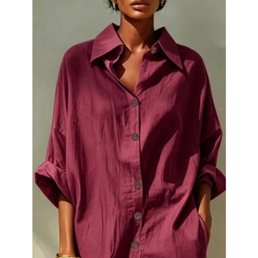 Button-Down Long Sleeve Shirt Dress Apparel and Accessories